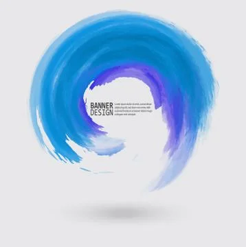Watercolor circle texture. Vector circle elements 스톡 일러스트