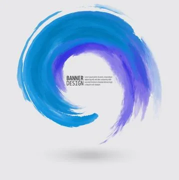 Watercolor circle texture. Vector circle elements Illustrazione stock