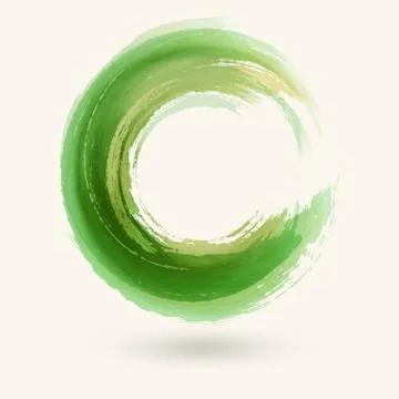 Watercolor circle texture. Vector circle elements Stock Illustration