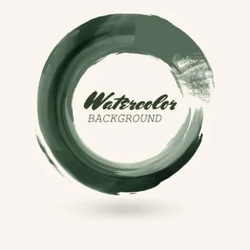 Watercolor circle texture. Vector circle elements Stockillustratie
