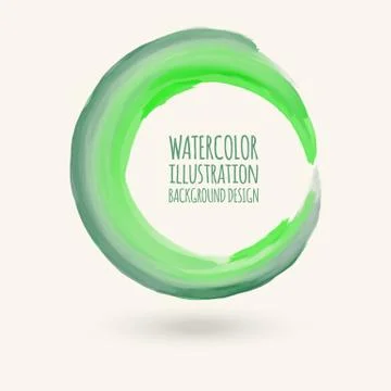 Watercolor circle texture. Vector circle elements Illustrazione stock