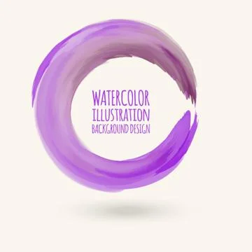 Watercolor circle texture. Vector circle elements Illustrazione stock