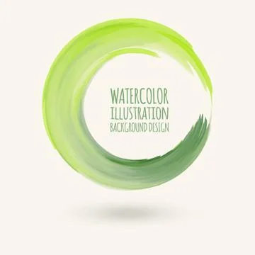 Watercolor circle texture. Vector circle elements Stock Illustration