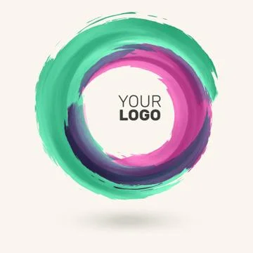 Watercolor circle texture. Vector circle elements Stock Illustration