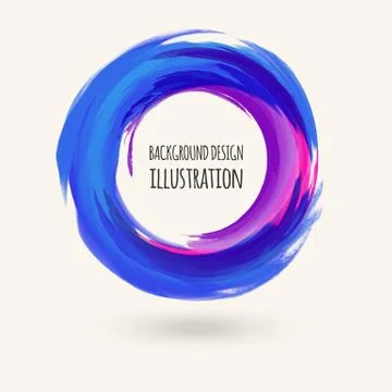 Watercolor circle texture. Vector circle elements Stock Illustration