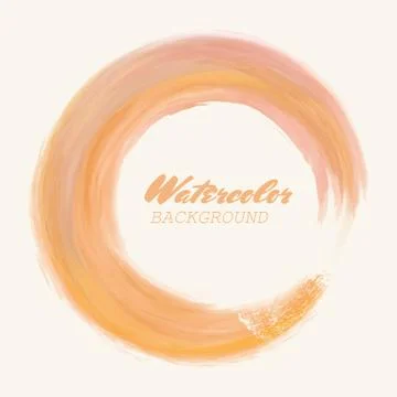 Watercolor circle texture. Vector circle elements Stock Illustration