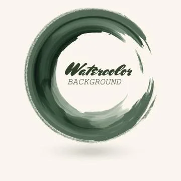 Watercolor circle texture. Vector circle elements イラスト素材