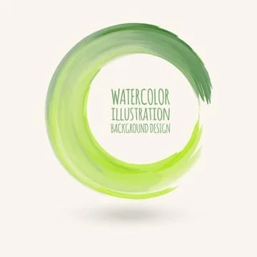 Watercolor circle texture. Vector circle elements. Abstract illustration. Stock Illustration