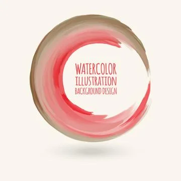 Watercolor circle texture. Vector circle elements. Abstract illustration. Illustrazione stock