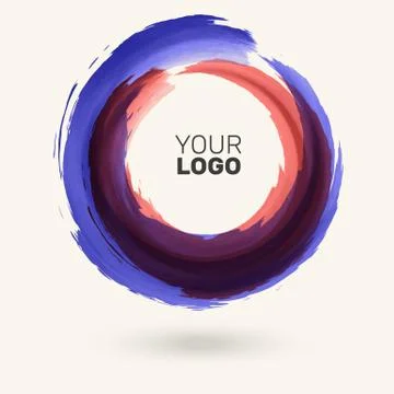 Watercolor circle texture. Vector circle elements. Abstract illustration. 스톡 일러스트