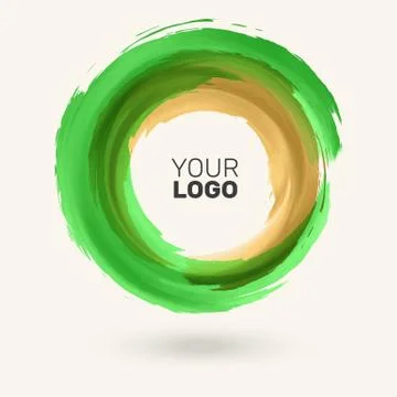 Watercolor circle texture. Vector circle elements. Abstract illustration. Stock Illustration