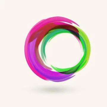 Watercolor circle texture. Vector elements Illustrazione stock