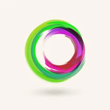 Watercolor circle texture. Vector elements 库存插图