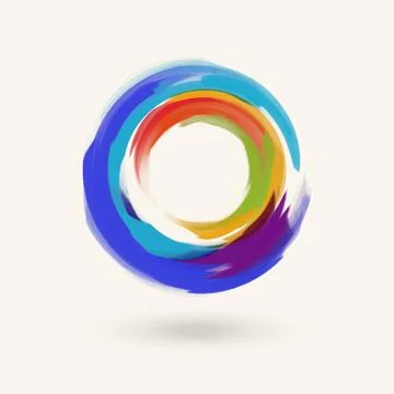 Watercolor circle texture. Vector elements Stock Illustration