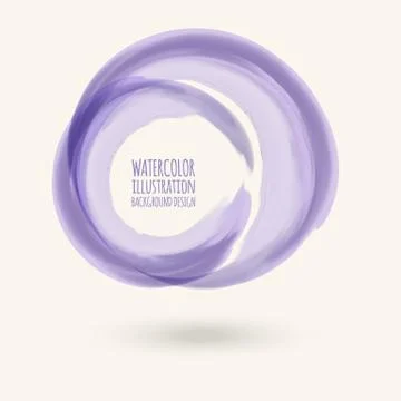 Watercolor circle texture. Vector elements design. Stockillustratie
