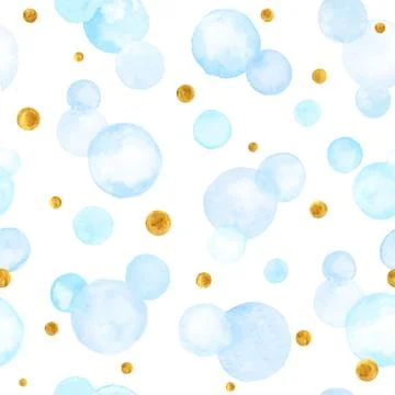 Watercolor circles pattern Stock Illustration