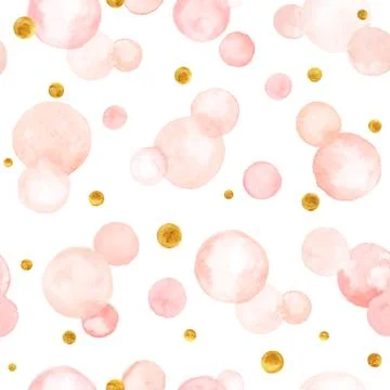 Watercolor circles pattern Stock Illustration