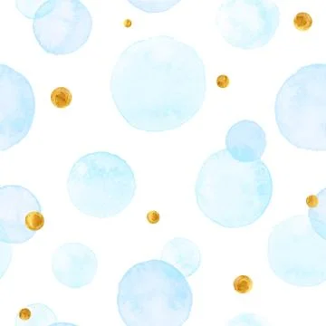 Watercolor circles pattern Stock Illustration