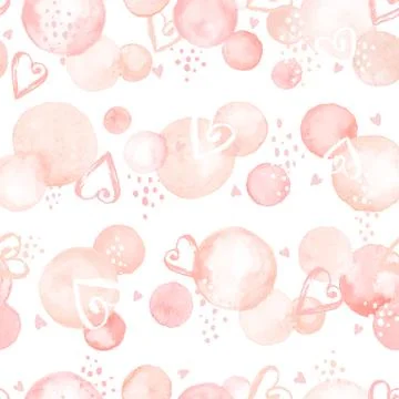 Watercolor circles pattern Stock Illustration