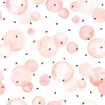 Watercolor circles pattern Illustrazione stock