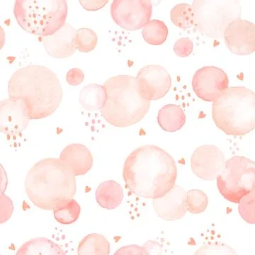 Watercolor circles pattern Stock Illustration