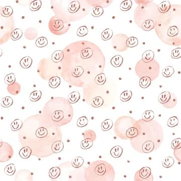 Watercolor circles pattern Stock Illustration