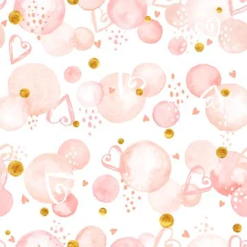 Watercolor circles pattern Stock Illustration