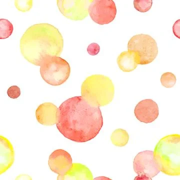 Watercolor circles pattern Stock Illustration