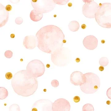 Watercolor circles pattern Stock Illustration