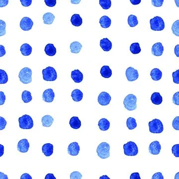 Watercolor circles seamless pattern Stock Illustration