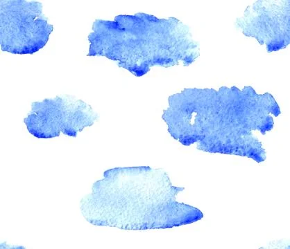 Watercolor cloud pattern Stockillustratie