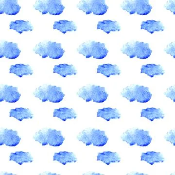 Watercolor cloud pattern Stock Illustration