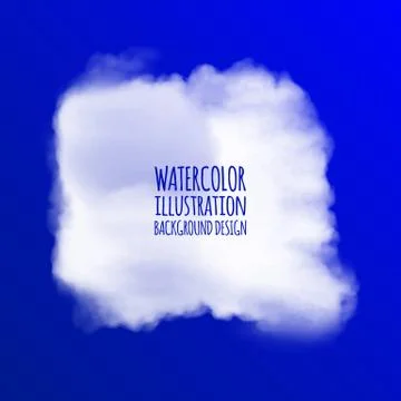Watercolor clouds for design. vector Stock Illustration
