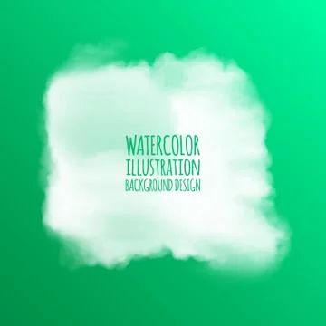 Watercolor clouds for design. vector Stock Illustration