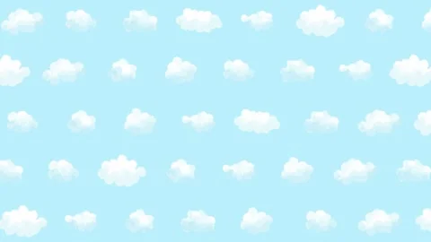 Watercolor clouds pattern on blue background 動画素材 309257881