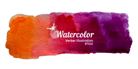 Watercolor design element Stock Illustration