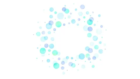 Watercolor dot frame: blue Stock Footage 309258005