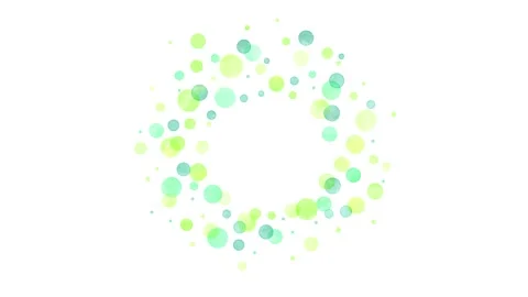 Watercolor dot frame: green Stock Footage 309258017