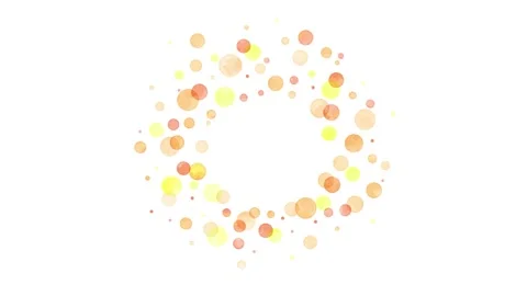 Watercolor dot frame: orange 動画素材 309258029
