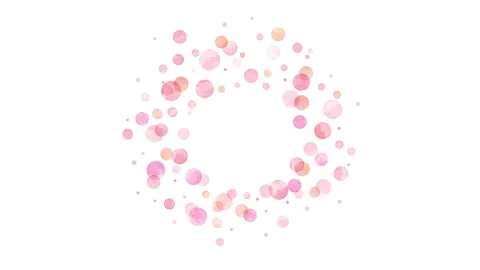 Watercolor dot frame: pink 動画素材 309258036