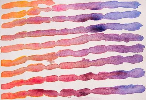 Watercolor drawing with abstract pattern Stock Illustration