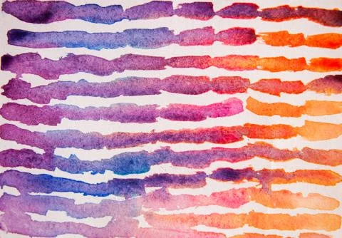 Watercolor drawing with abstract pattern Stock Illustration