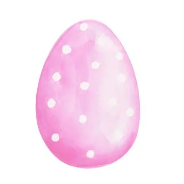 Watercolor drawing of a cute Easter egg in pastel colors on a white background Illustrazione stock