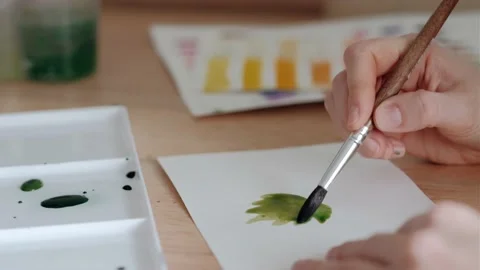 Watercolor drawing Stock Footage 149989299