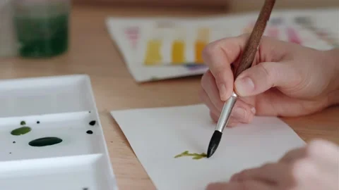 Watercolor drawing Stock Footage 149989316