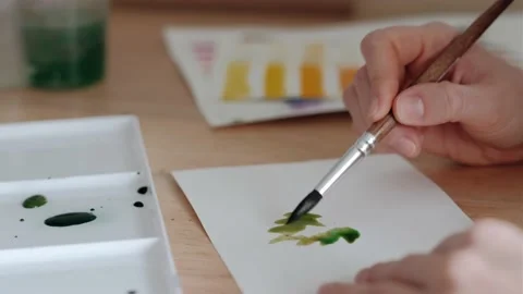 Watercolor drawing Stock Footage 149989317
