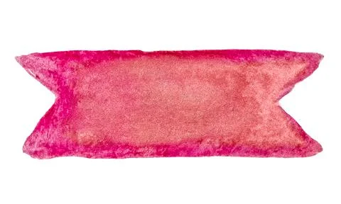 Watercolor drawing of pink-red rectangular ribbon Stock Illustration
