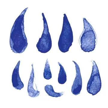 Watercolor drops Stock Illustration