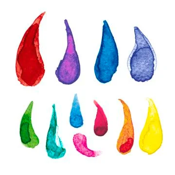 Watercolor drops Stock Illustration