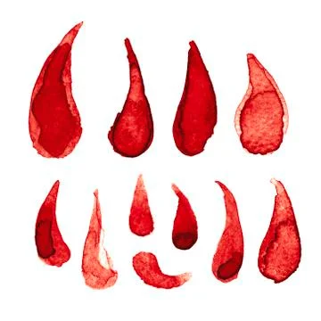 Watercolor drops Stock Illustration